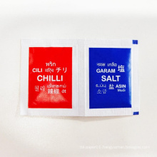 Disposable condiment sachet salt & spice chilli powder sachet for airlines & hotel & restaurant